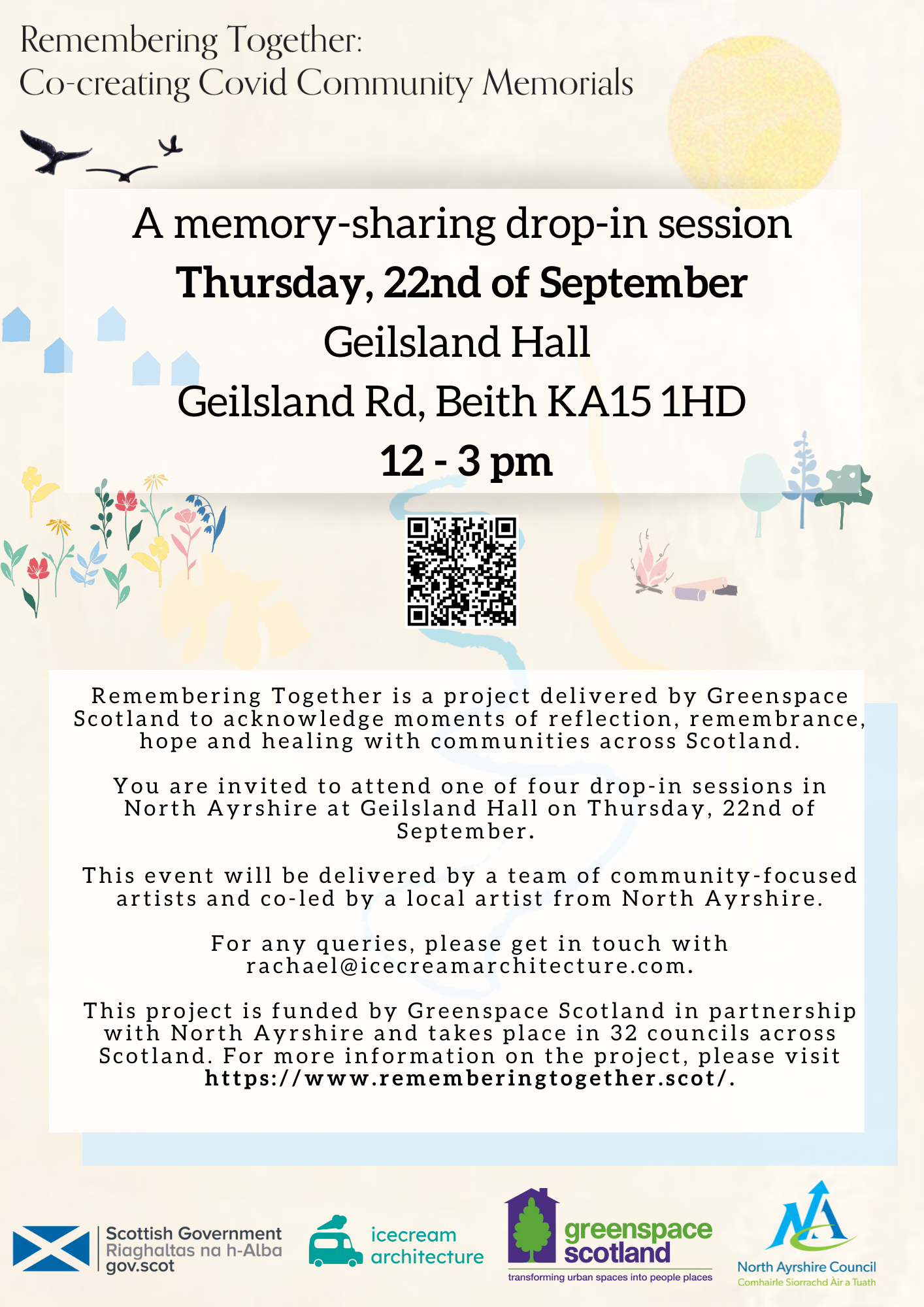 Drop-in session next Thursday 12 - 3 pm at Geilsland Hall for 'Remembering Together' Project!