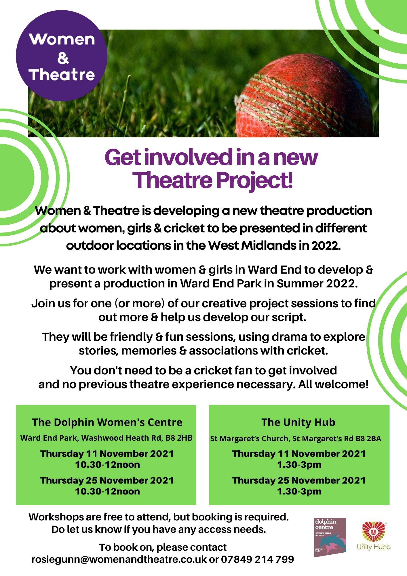 Community Theatre Production - creative sessions in November