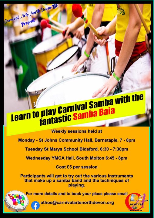 South Molton new samba drumming classes